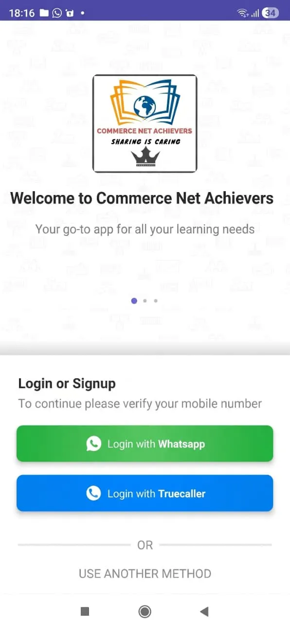 Log in with your mobile number