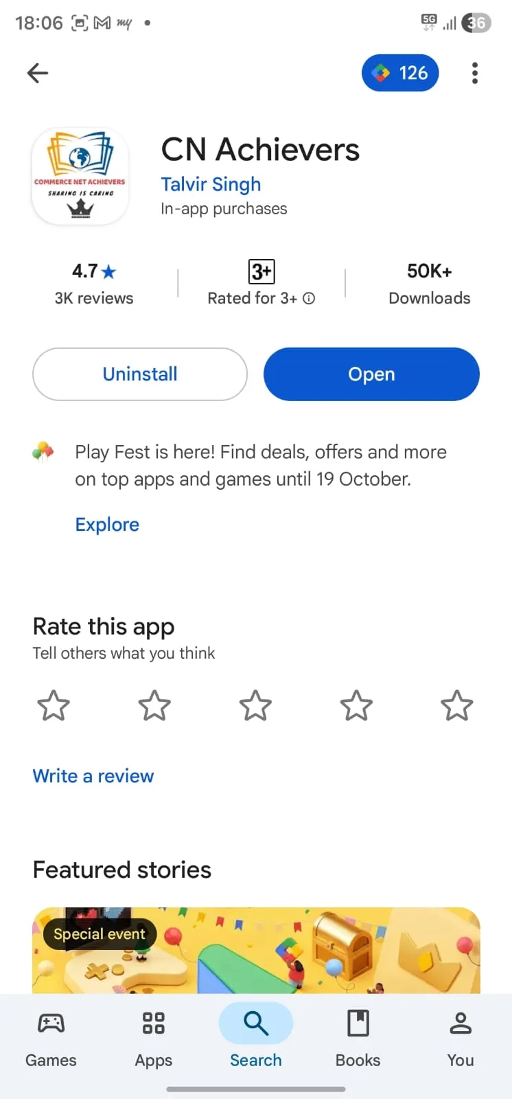 Download the "CN Achievers app"